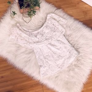 Off the Shoulder Lace Top
